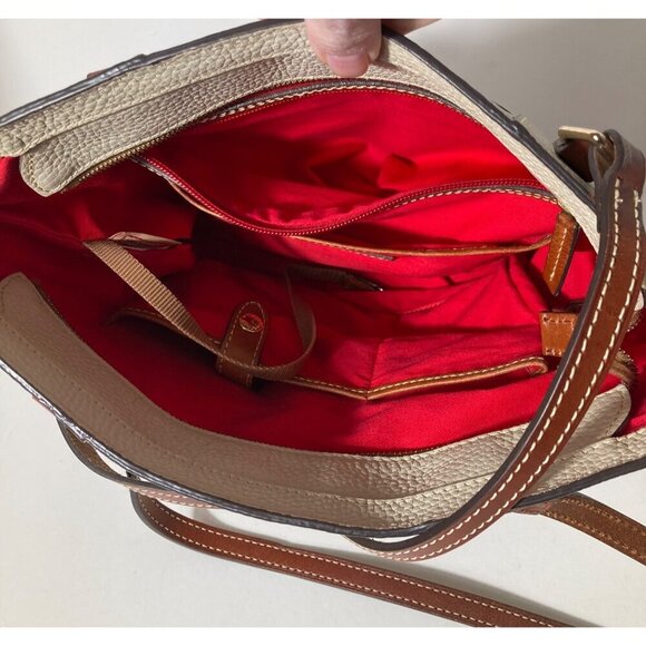 Womens‎ Vintage Dooney & Bourke Pebbled Leather Lexington Shoulder Hand Bag Bone - Picture 10 of 11